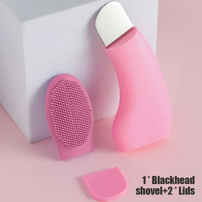 Facial Blackhead Removal Tool Silicone Nose Whitehead Remover Face Scraper for Deep Cleansing Brush Face Spatula Skin Care Tool