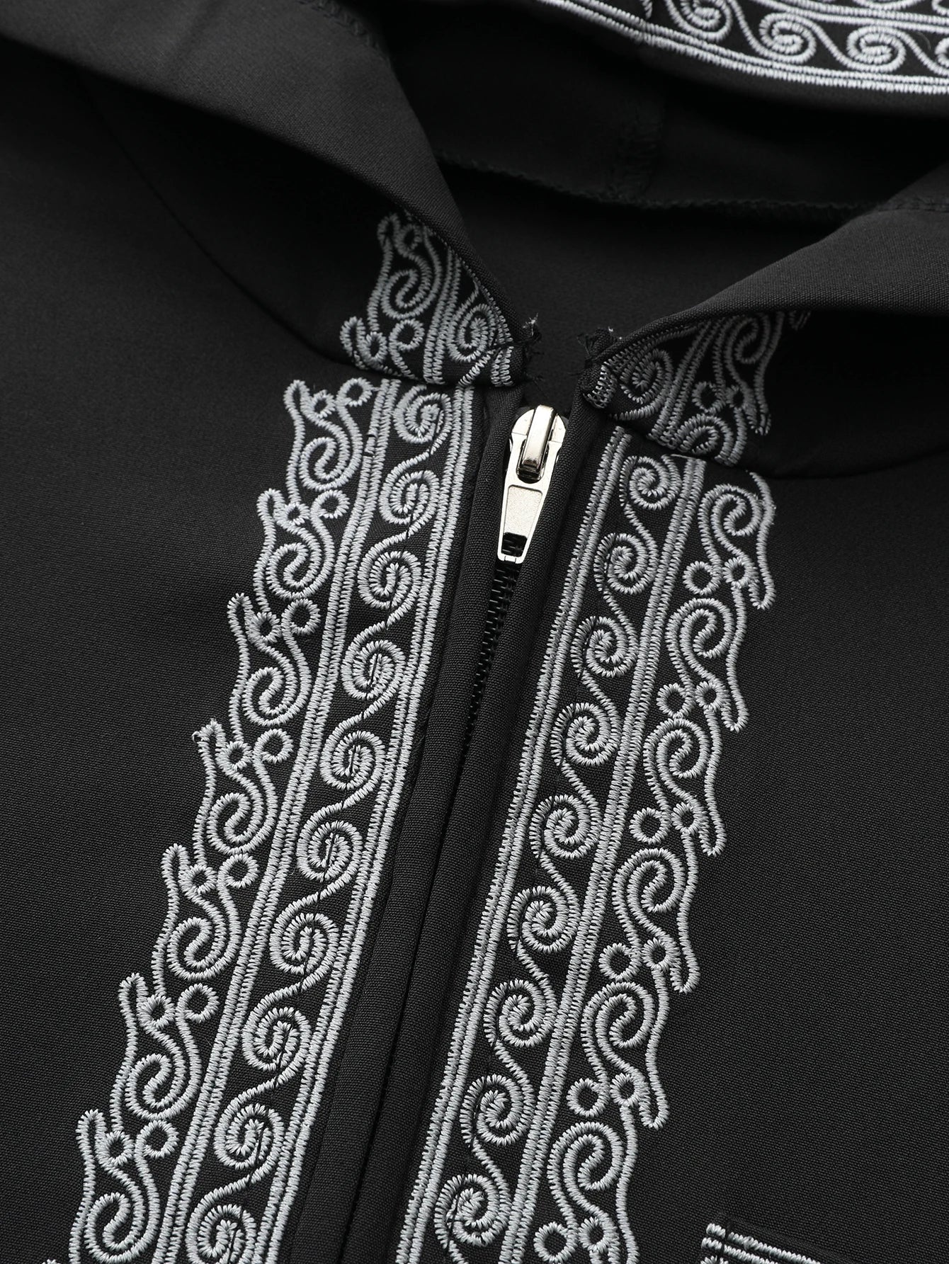 New Moroccan thobe long-sleeved embroidered hood design Muslim man abaya Islamic loose man