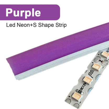 6mm 8mm Separate Silicone Neon with DC12V SMD2835 120Led/m S Shape LED Strip Light Waterproof Flexible Silicon Tube Bar DIY Sign