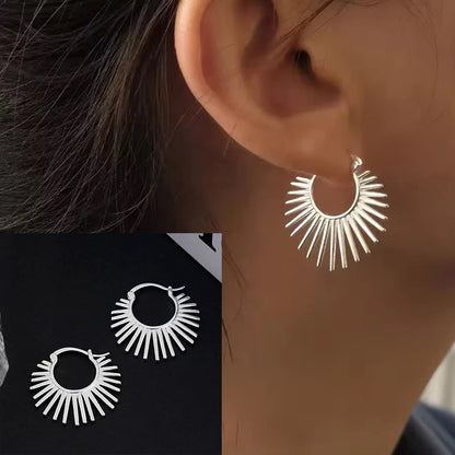 VENTFILLE 925 Sterling Silver Liquid Lava Texture Pearl Earring for Women Design Retro Versatile Jewelry Gift Dropshipping