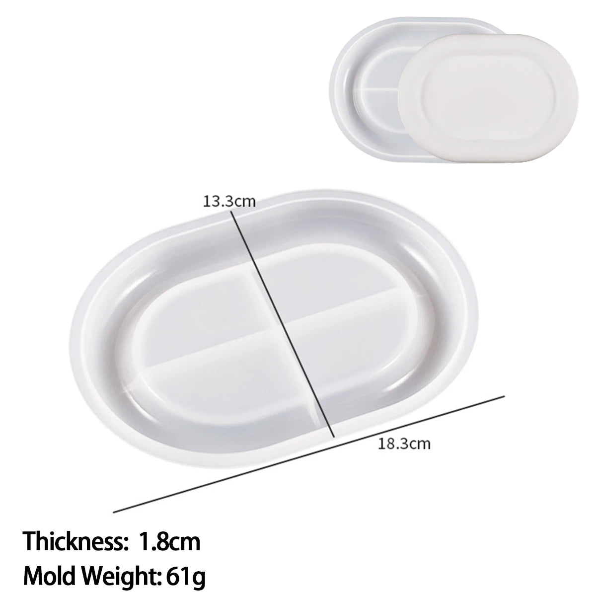 Storage Tray Silicone Mold DIY Jewelry Display Plate Resin Plaster Cement Mould Round Flower Cloud Heart Shape Dish Home Decor
