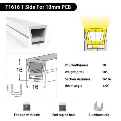 IP67 Waterproof Led Neon Silicone Flexible Light Tube Suitable for 5mm 8mm 10mm 12mm PCB WS2812B WS2811 5050 RGB Light Strip