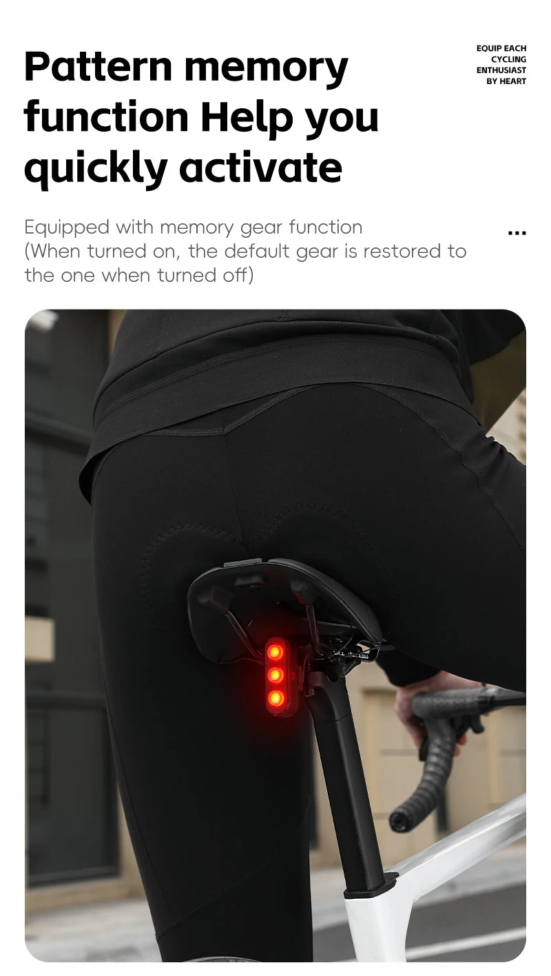 WEST BIKING Bike Taillight IP66 Waterproof Smart Brake Sensing Rear Light Auto Start/Stop LED Cycling Taillight Bike Accessories