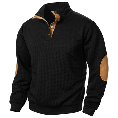 Spring Men Casual Sweatshirts Stand Collar Sweatshirt Warm Pullover Patchwork Sweatshirt Men's Winter Clothes Hip Pop Streetwear