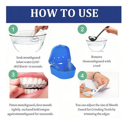 6pcs EVA Silicone Mouth Guard Teeth Protector Orthodontic Braces Reusable Whitening Tray Retainer Tool
