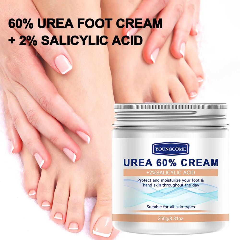 YOUNGCOME 250G Urea Cream with Salicylic Acid - Hydrating Hand Foot Cream for Dry Skin Care All Day 8.81OZ
