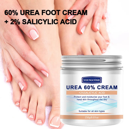 YOUNGCOME 250G Urea Cream with Salicylic Acid - Hydrating Hand Foot Cream for Dry Skin Care All Day 8.81OZ