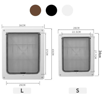 Strong Lockable Dog Door with Privacy Protection Flap Gate Pet Dog Door For Big Small Dogs Pet Safety Doors Easy to Install