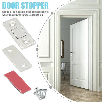 Magnetic Cabinet Catches Magnetic Door Stop Ultra Thin Drawer Magnet Catch Hidden Door Closer Adhesive Cabinet Latch for Kitchen