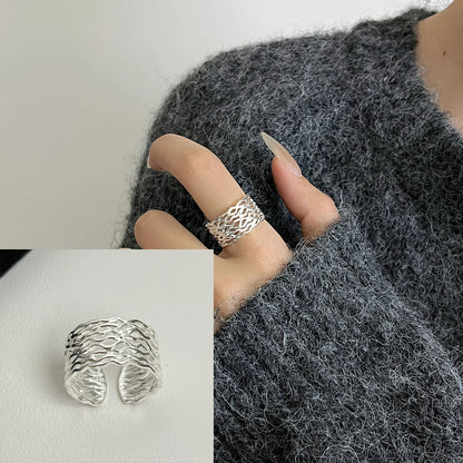 VENTFILLE 925 Sterling Silve Love Heart  Ring for Women Girl Gift Line Pearl Korean Sweet  Jewelry Birthday Gift Dropshipping