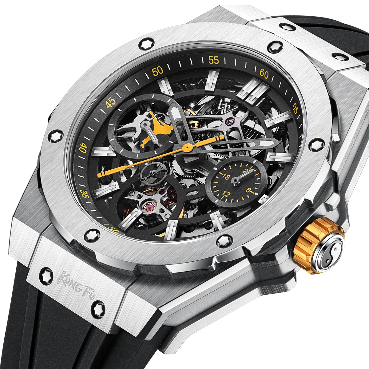 WM Watch Men Automatic Mechanical Skeleton Watch Collaboration Series LimitedEdition 80 Hours Power Reserve Welly Merck WM128