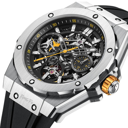 WM Watch Men Automatic Mechanical Skeleton Watch Collaboration Series LimitedEdition 80 Hours Power Reserve Welly Merck WM128