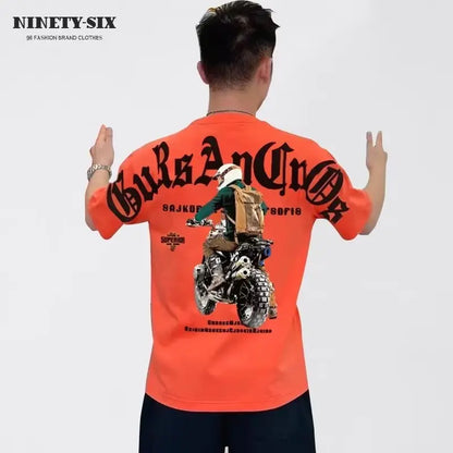2023 Summer Men's T Shirt Japan Harajuku Fashion Graphic T Shirts Men 100%Cotton Men Clothing Tops Tee Short Sleeve T Shirts Men