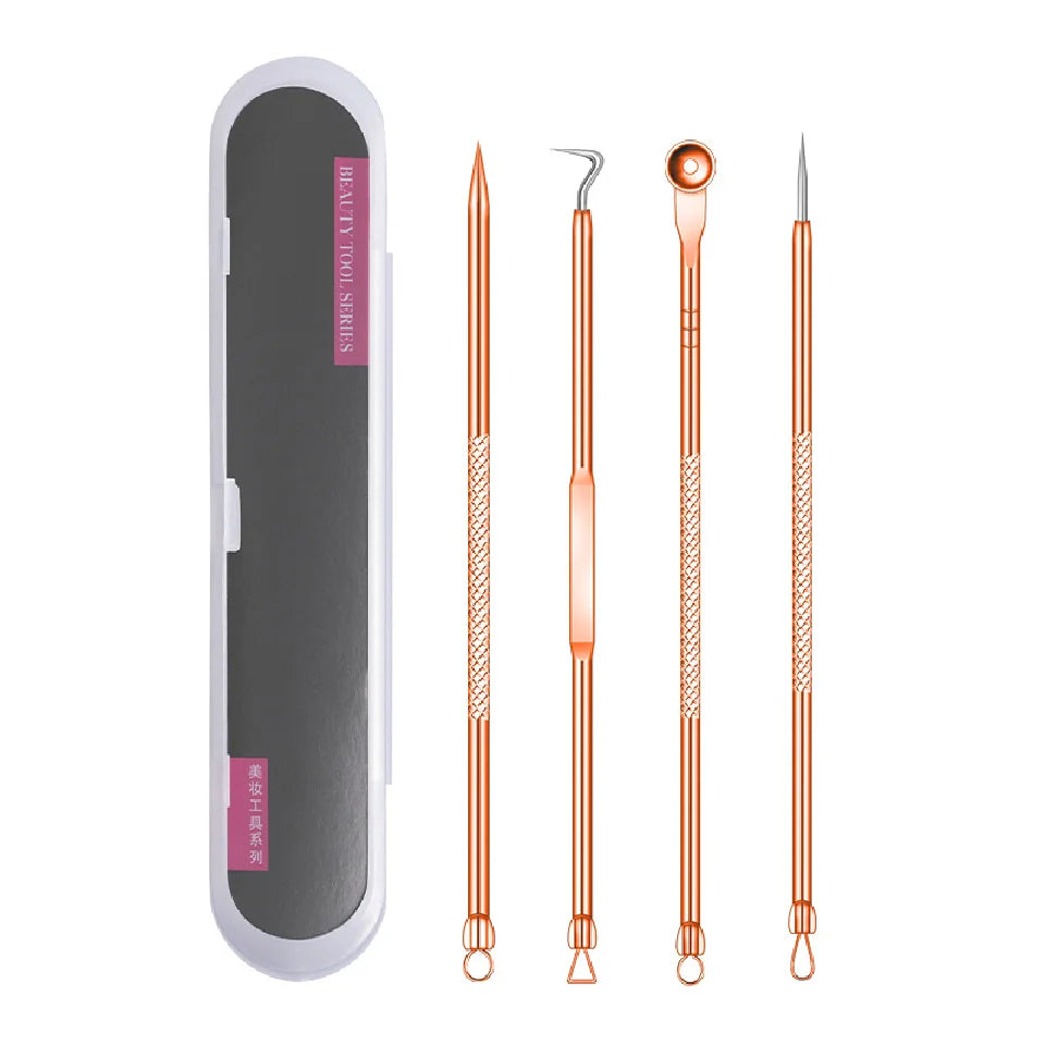 Acne Blackhead Remover Needle Tools Set  Blackhead Tweezer Pimple Extractor Stainless Steel Blackspot Removal Skin Care Tool