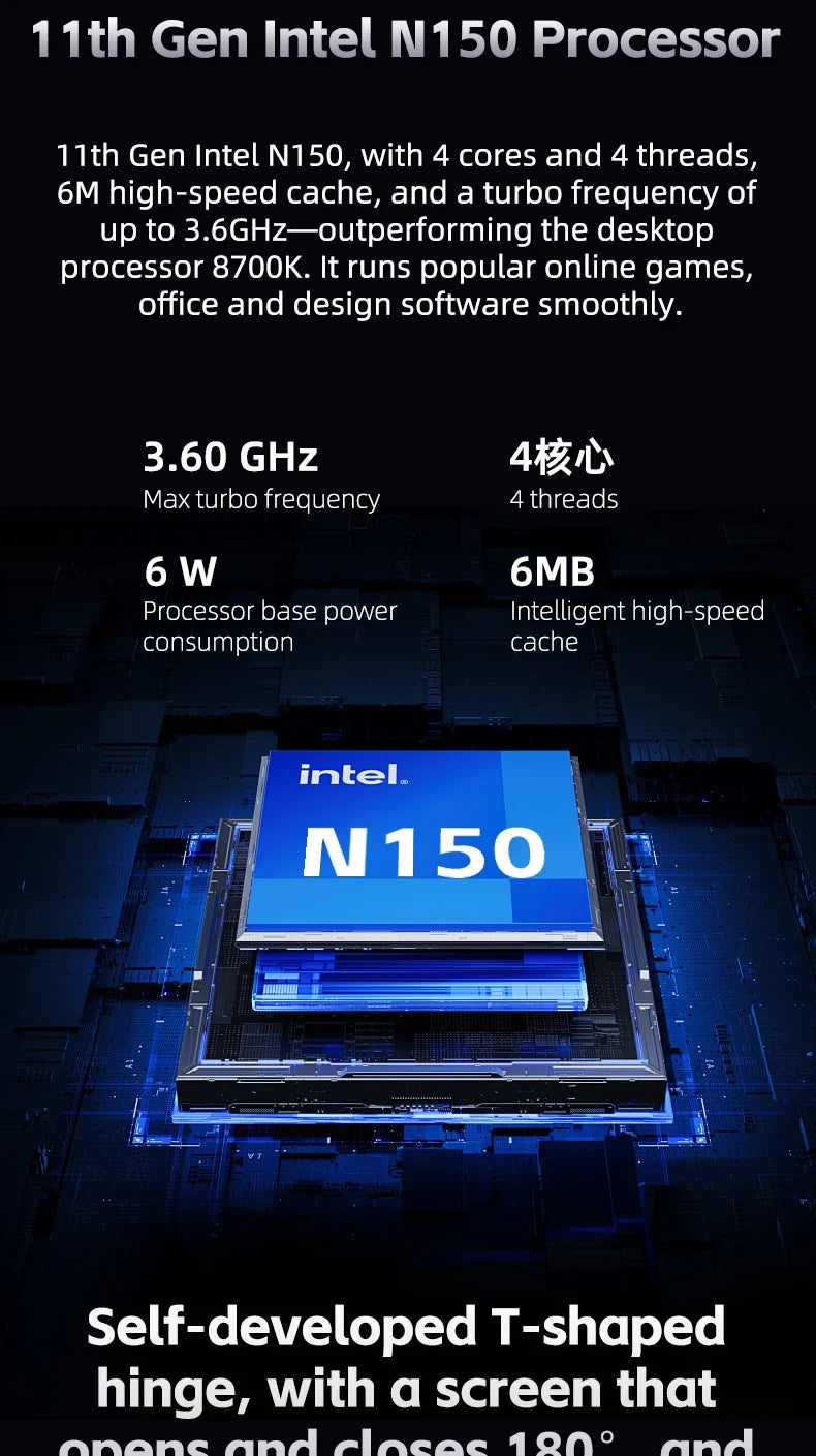 10.5Inch Touch Screen Laptop Intel N95 16GB DDR4 1TB SSD Portable Mini Office Notebook PC Full-function Type-C Port