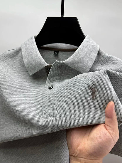100% cotton luxury men's short sleeve polo shirt high-end brand fashion pony embroidery new comfort summer trend Paul T-shirt