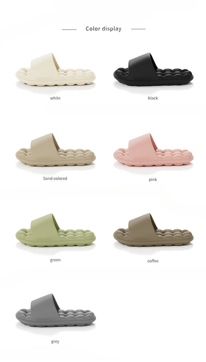 Home Slipper Woman Cloud Summer Leaking Men Flip Flops Sandals Beach Slides Casual House Shoes Flat Female Male Non Slip Eva
