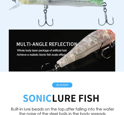 BEARKING 80mm 8.5g Professional Quality Magnet Weight Fishing Lures Minnow Crank Hot Model Artificial Bait Tackle