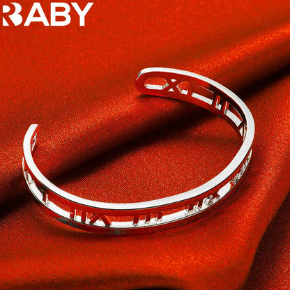 URBABY 925 Sterling Silver Bangle Design Bracelets For Women Charm Trend Birthday Gifts Fashion Party Fine Jewelry