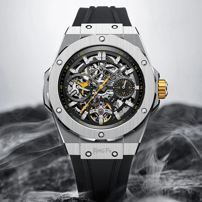 WM Watch Men Automatic Mechanical Skeleton Watch Collaboration Series LimitedEdition 80 Hours Power Reserve Welly Merck WM128