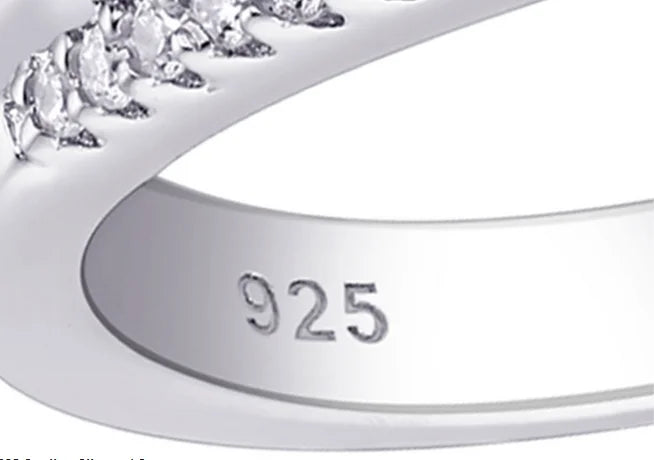 Newshe 3 Pieces 925 Sterling Silver Engagement Ring Set for Women Water Drop AAAAA Zircons Eternity Wedding Bands BR1079