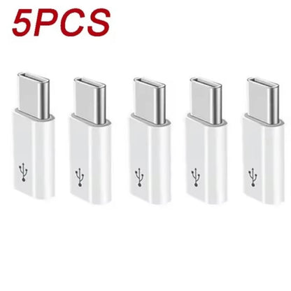 5Pcs Micro USB Female To Type C Male Adapter Converter for Android Smart Phone Tablet USB Type C To Micro USB Connector