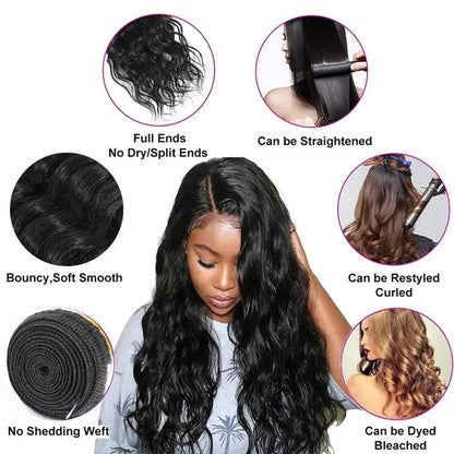 8-30 Inch Natural Wave Bundles 100% Unprocessed Brazilian Human Hair Double Weft Weaving Raw Hair Extensions 2 3 4 Bundles Deals