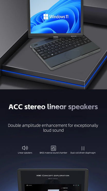 10.5Inch Touch Screen Laptop Intel N95 16GB DDR4 1TB SSD Portable Mini Office Notebook PC Full-function Type-C Port