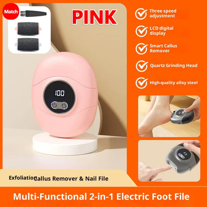 SoftAura 2-in-1 Electric Nail Clipper Foot Grinder Polishing Tool for Adults Kids Nail Grooming Pedicure Home Care Kit