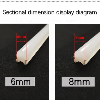 50~1M Separated Silicone Neon Strip DC12V SMD2835 120LEDs/M Flexible Bendable Waterproof LED Light Strip DIY S Shape Sign Lamp