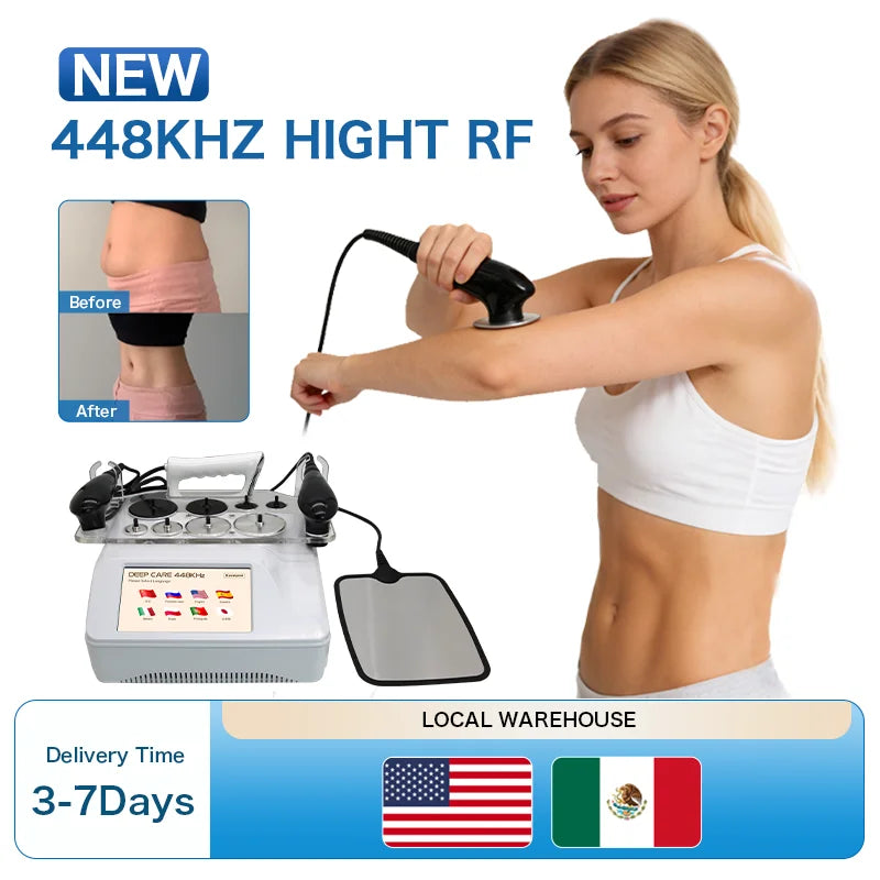 448Khz CET RET Tecar Physical Therapy Machine Portable Rf Monopolar Probe Head High Radio Frequency Diatermia Pro Loss Weight