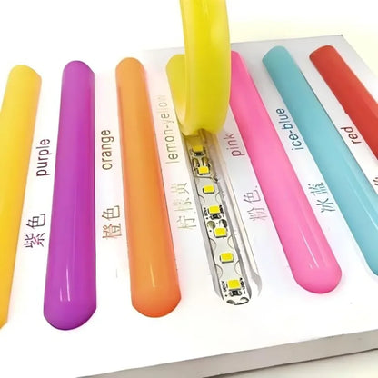 50~1M Separated Silicone Neon Strip DC12V SMD2835 120LEDs/M Flexible Bendable Waterproof LED Light Strip DIY S Shape Sign Lamp
