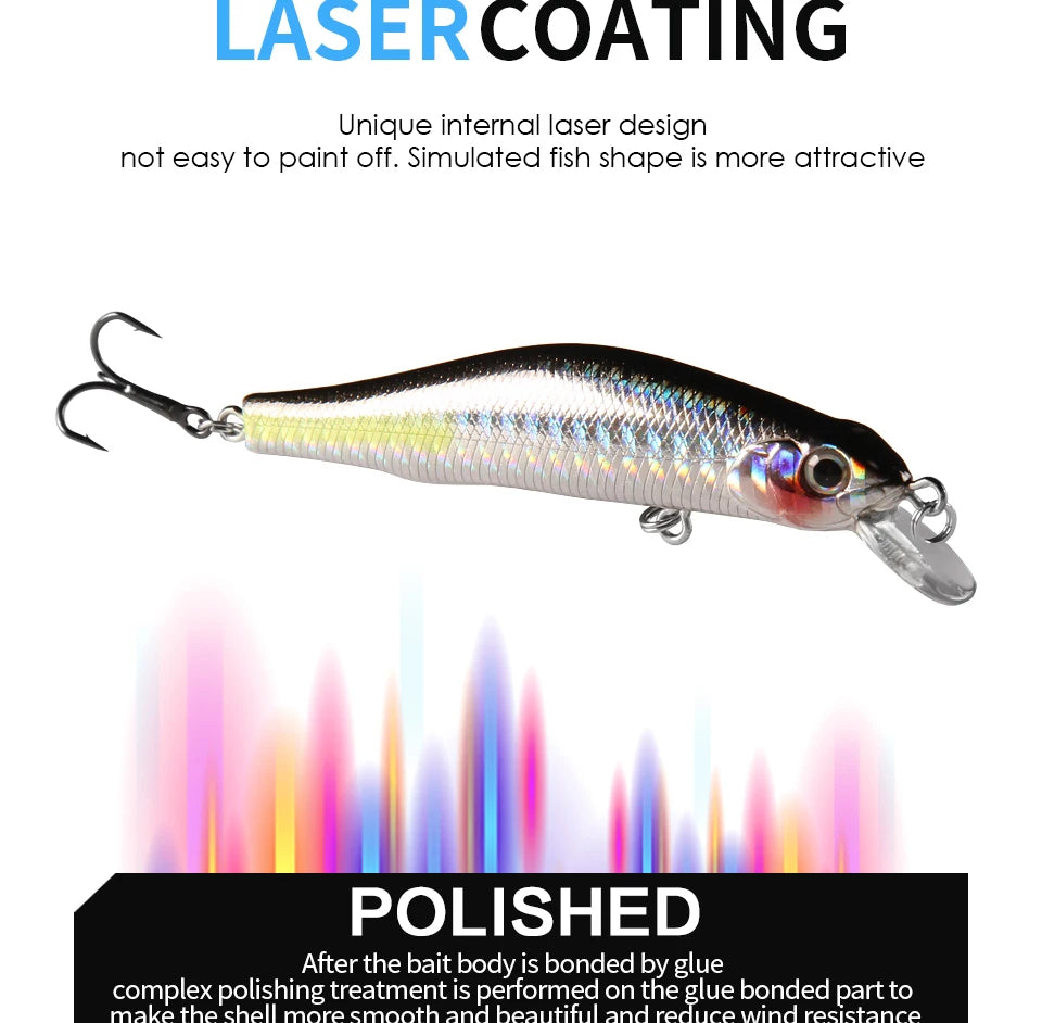 BEARKING 80mm 8.5g Professional Quality Magnet Weight Fishing Lures Minnow Crank Hot Model Artificial Bait Tackle