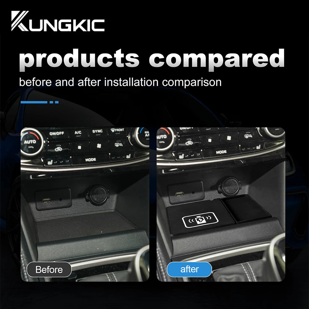For Subaru XV Impreza 2018 2019 2020 2021 2022 15W Car Wireless Charger Mobile Phone Fast Charging Holder PVC