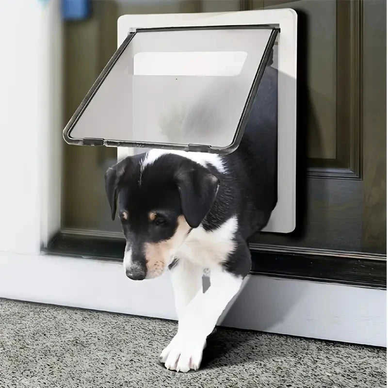 Strong Lockable Dog Door with Privacy Protection Flap Gate Pet Dog Door For Big Small Dogs Pet Safety Doors Easy to Install