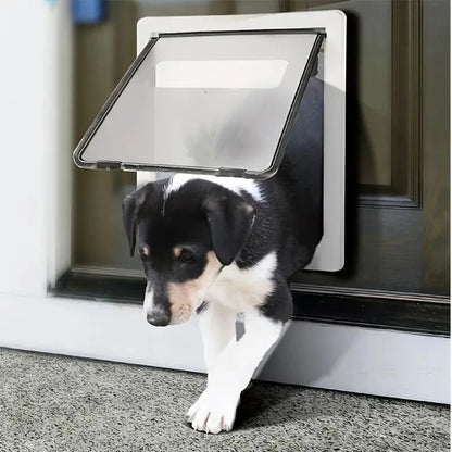 Strong Lockable Dog Door with Privacy Protection Flap Gate Pet Dog Door For Big Small Dogs Pet Safety Doors Easy to Install