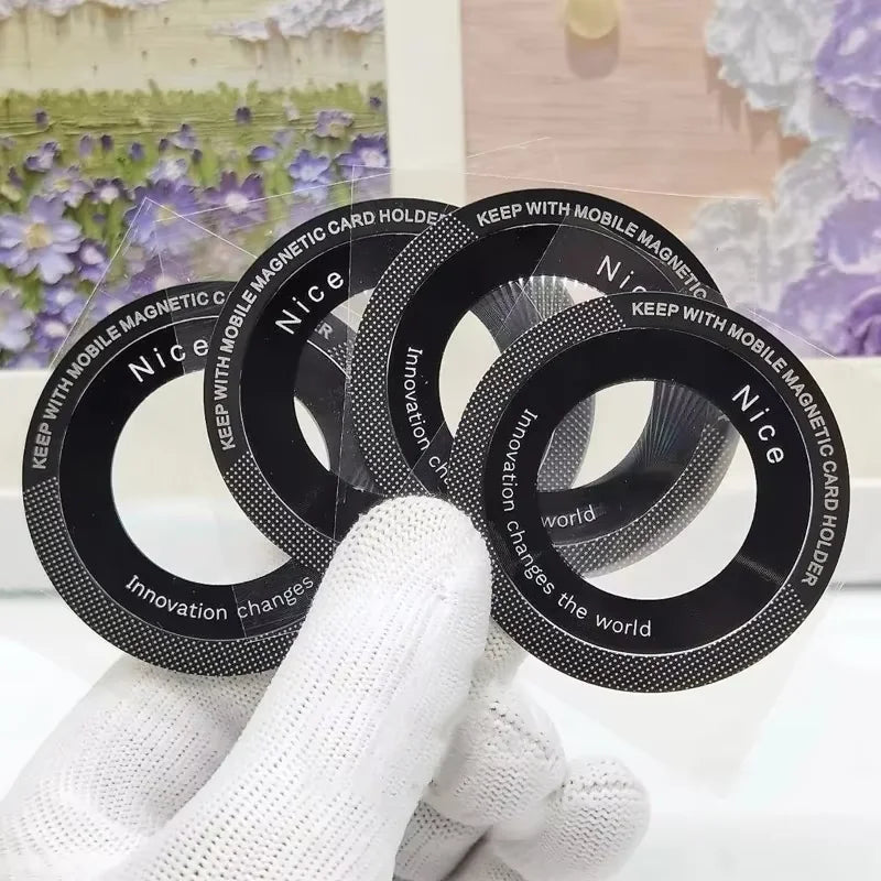 Heat Sink Magnetic Ring Phone Holder Accessory Magnetic Attraction Plate For iPhone Samsung Xiaomi For Wireless Charging Base