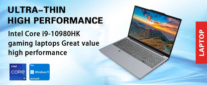 ACEKAMAS 15.6" Laptop Gaming intel Core i9 10980HK IPS Windows 11 Pro Laptop Computer 16GB DDR4 1TB SSD M.2 4K Notebook Gamer PC