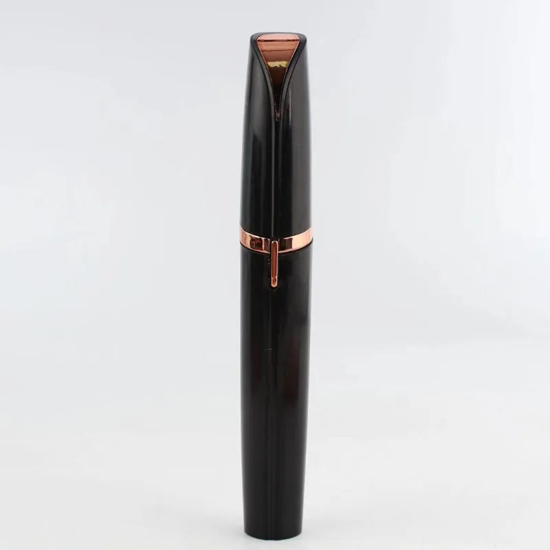 Mini Electric Eyebrow Trimmer Pen - Painless Hair Remover with LED Light for Facial Brows
