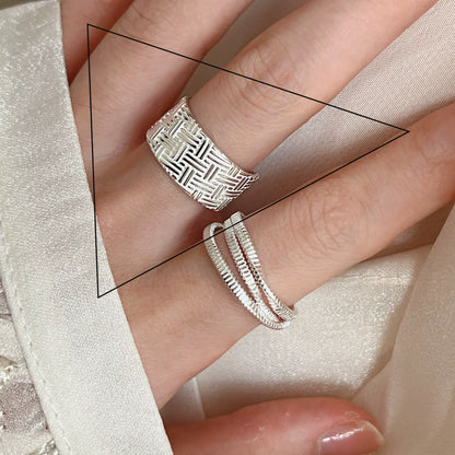 VENTFILLE 925 Sterling Silve Love Heart  Ring for Women Girl Gift Line Pearl Korean Sweet  Jewelry Birthday Gift Dropshipping