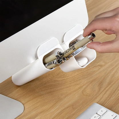 New Wall Mounted Storage Box No Punching TV Remote Control Storage Pen Holder Desk Organizer Multifunction Desk Organizers Shelf