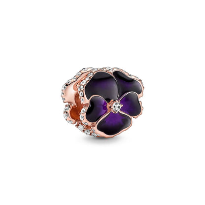 Rose Gold Fine Plated Pink Clip Dasiy Butterfly Dragonfly DIY Charms Fit Original Sterling Silver 925 Bracelet For Women Jewelry