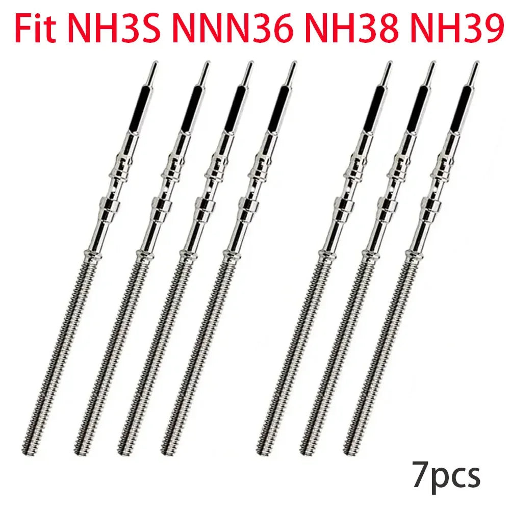 Watch Stem Stainless Steel Spare Parts fit NH35 NH36 NH38 NH39 Crown Automatic Mechanical Movement Watch Parts Crown Stem
