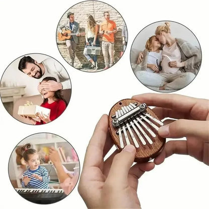 Mini Kalimba 8 Key Thumb Piano Water Drop Style - Portable Cute Musical Instrument for Kids & Adults - Perfect Exquisite Gift