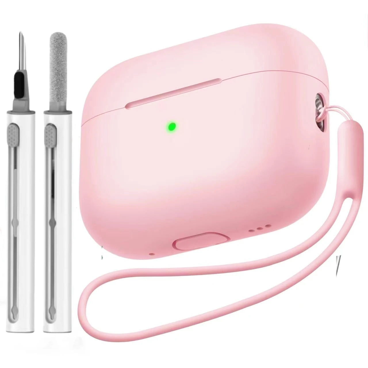For Airpods Pro 3 Generation Cover (2025) Slim Silicone Case Full Protector Cover with Wrist Lanyard for Cute AirPods Pro 3 Case