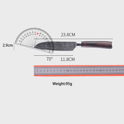 High Carbon Steel Santoku Knife 5 Inch Kitchen Chopping Knives for Vegetable Fruit Cutting Slicing Pakkawood Handle