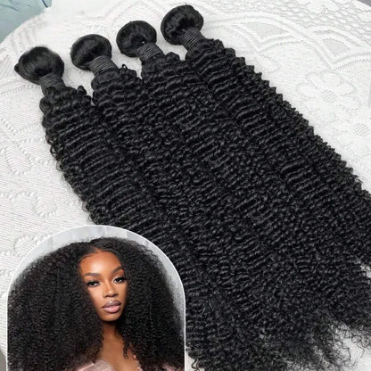Brazilian Jerry Curly Wave 24 26 28Inch Unprocessed Virgin Deep Curly Human Hair Quick Weave Raw Water Wave Nature Black