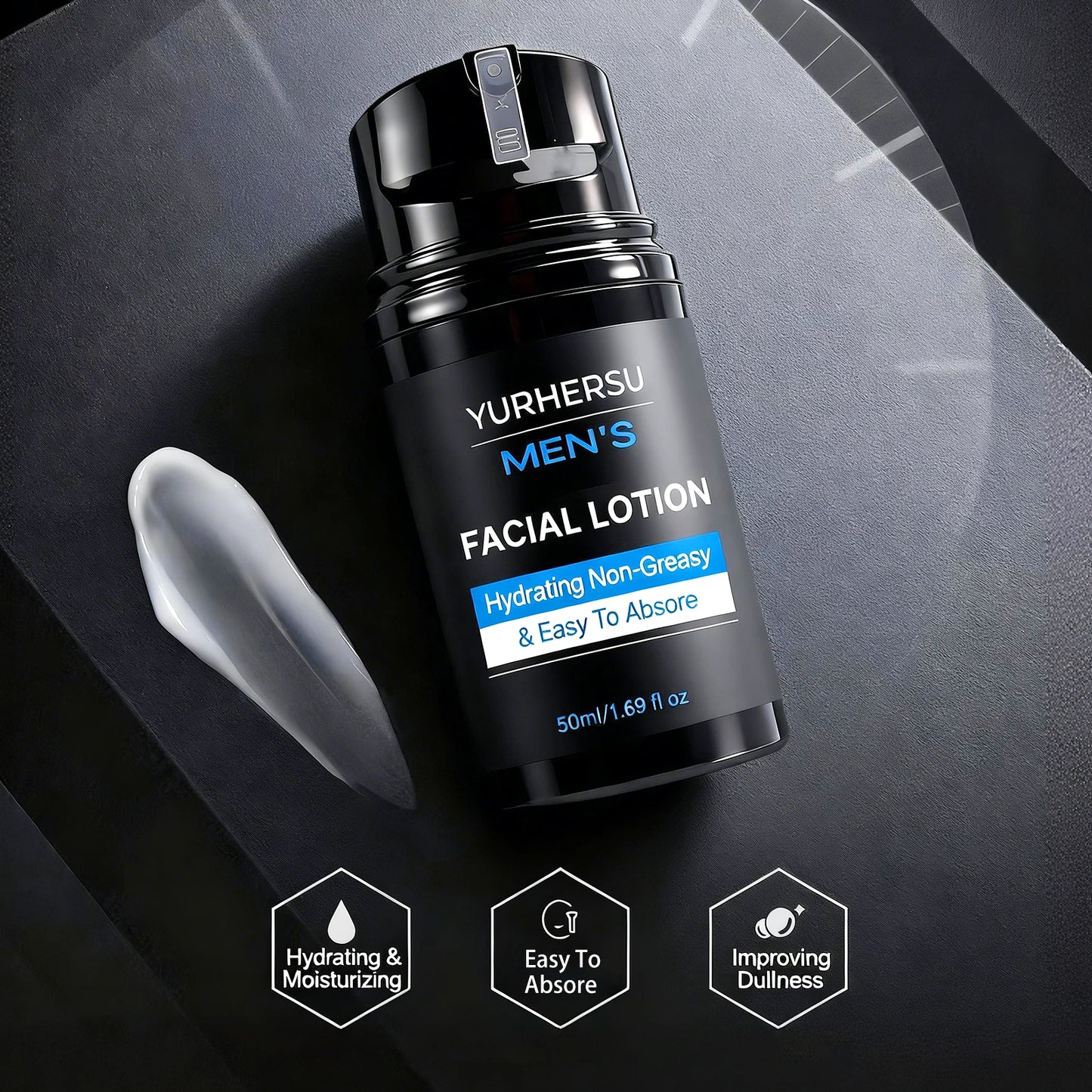 Men's Moisturizing Lotion Face & Body Hydration Daily Skin Care 50ml