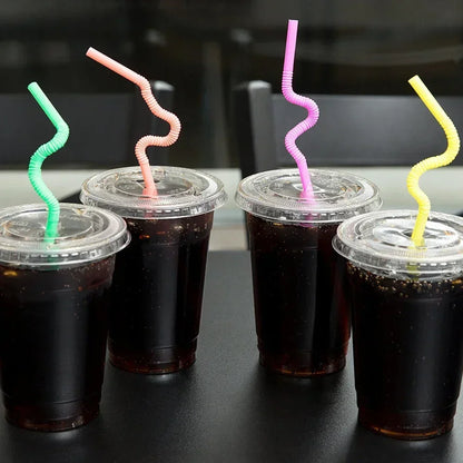 50-1000Pcs Foldable Multicolor Drinking Straws Beverage Straw Pajitas Plastique Juice Bar Party Wedding Kitchen Home Accessories