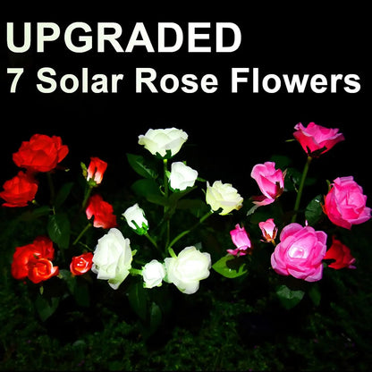 LED Gardenia, Rose, Lily Solar Outdoor Artificial Lantern, Garden Decoration, Lawn Lantern, Grass Atmosphere Light